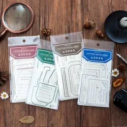 1set/lot Memo Pads Material Paper Letter from afar Junk Journal Scrapbooking Cards Retro Background Decoration Paper