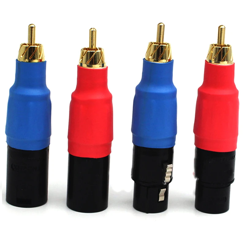 Hifi 4x Neutrik XLR enchufe a RCA enchufe adaptador oro equilibrado enchufe RCA