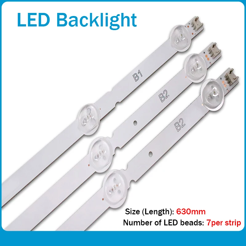 LED 백라이트 스트립, 32LN541V, 32LN540V, B1, B2-Type, 6916L-1437A, 6916L-1438A, LC320DUE SF R1 용, 1 세트 = 3 개 * 7LED, 630mm, 신제품