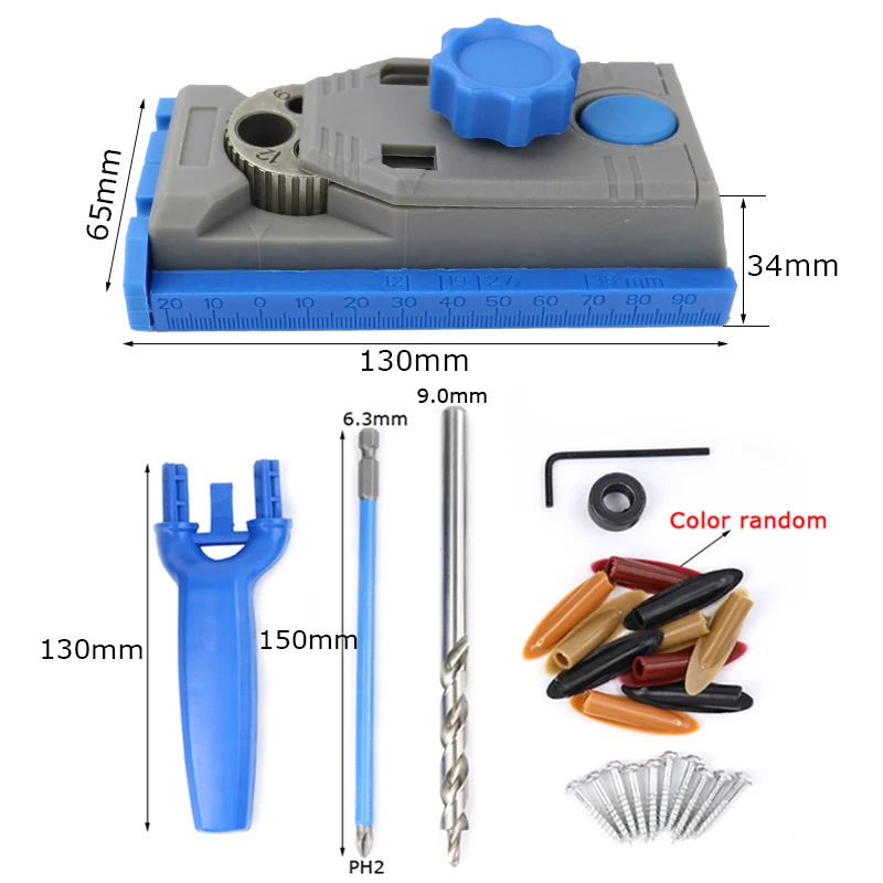 6/8/10/12mm Foro Tasca Doweling Jig Kit Trapano Guida Che Fanno Rettilineo Inclinato Foro Puncher FAI DA TE Carpenteria Strumenti di Lavorazione Del Legno