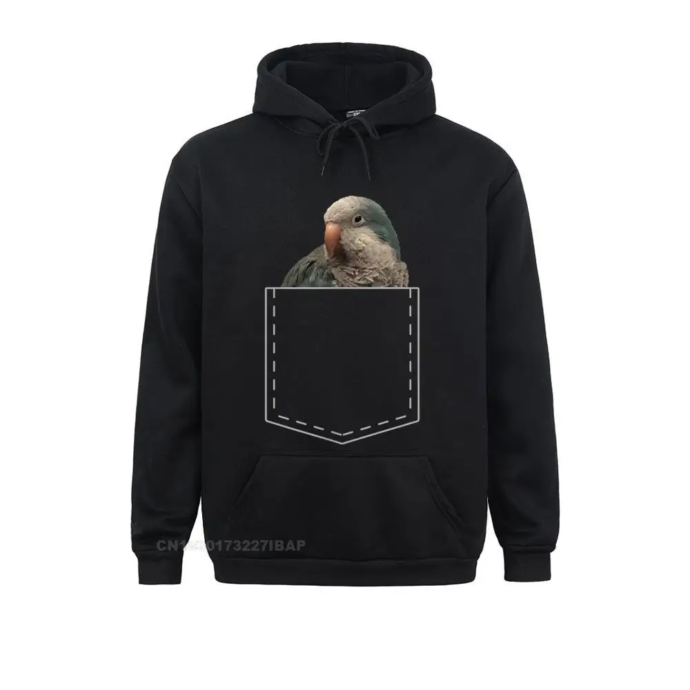 

Cute Quaker Parrot Shirt Pocket Parakeet Lover TShirt Gift Slim Fit Hoodies Slim Fit Men's Sweatshirts Fashionable Hoods