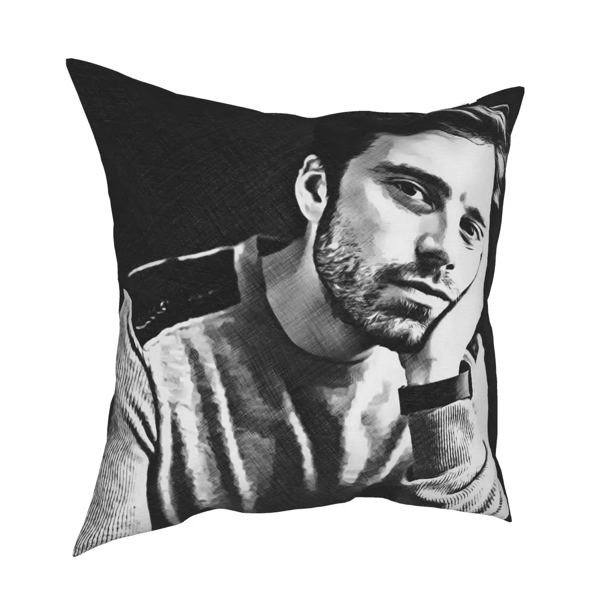 Bored Sebastian Stan Pillowcase Polyester Pattern Decorative Pillow Case for Sofa Cushion Cover 45x45