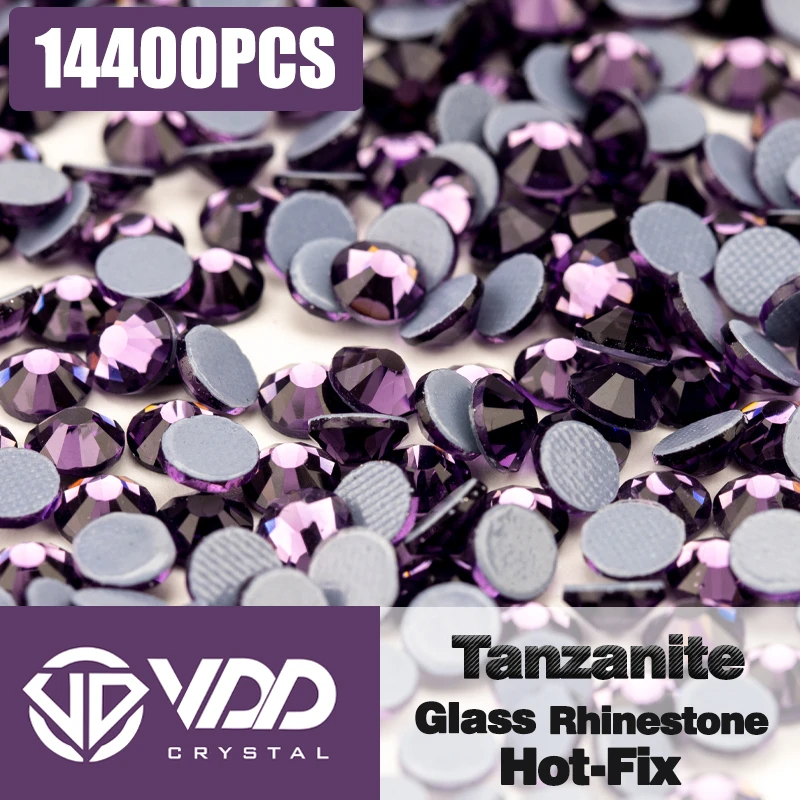 VDD Wholesale 14400PCS/PACKS SS6-SS20 Glass Crystal Hot Fix Rhinestones Flatback Stones DIY Nail Art Fabric Clothes Decoration