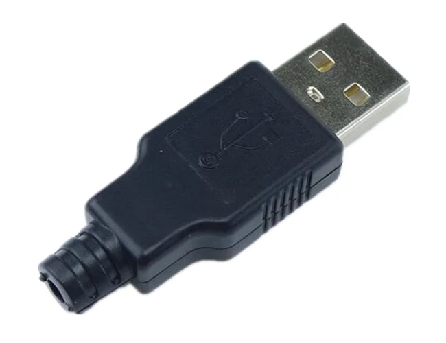 10pcs USB 2.0 Type A Male Female USB 4 Pin Plug Socket Connector With Black Plastic Cover Type-A DIY Kits image 3