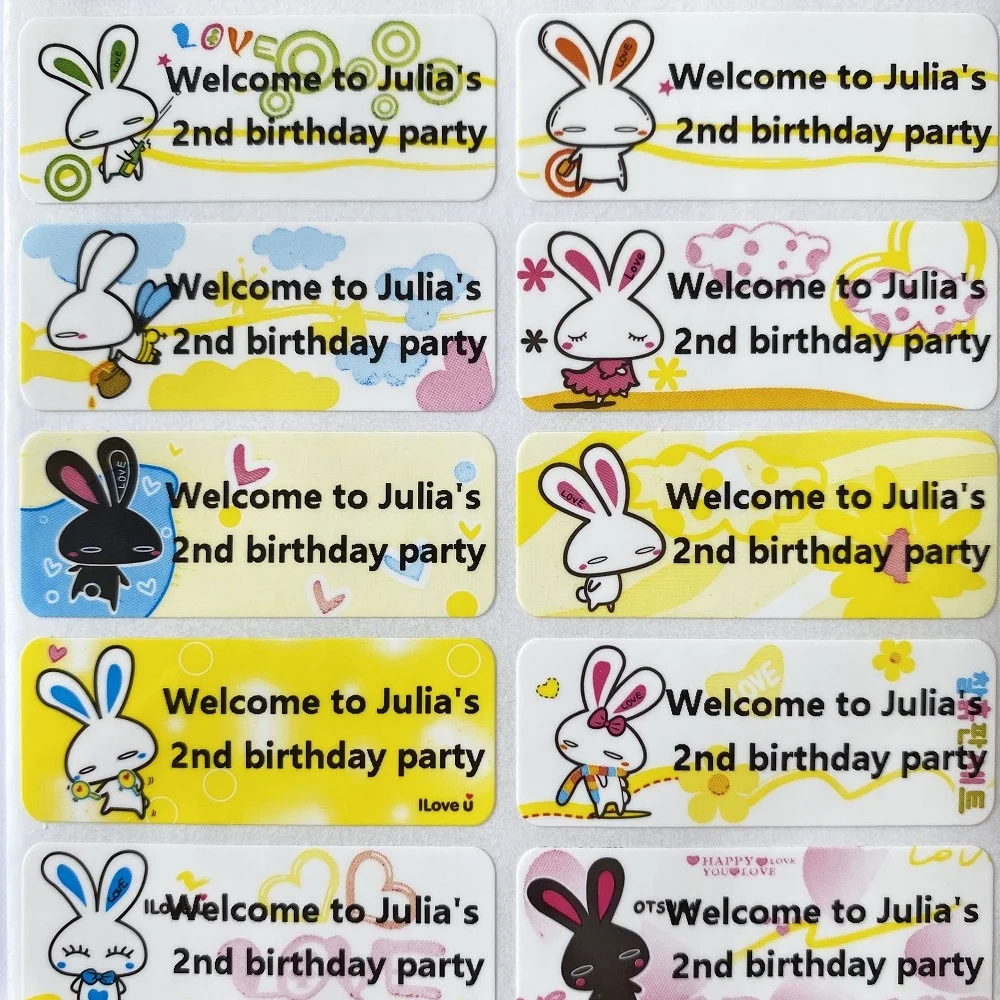 FREE SHIPPING Cartoon Name Stickers Water Proof Decals Multicolour Labels Tags Business Labels Children Stickersmize Sticker