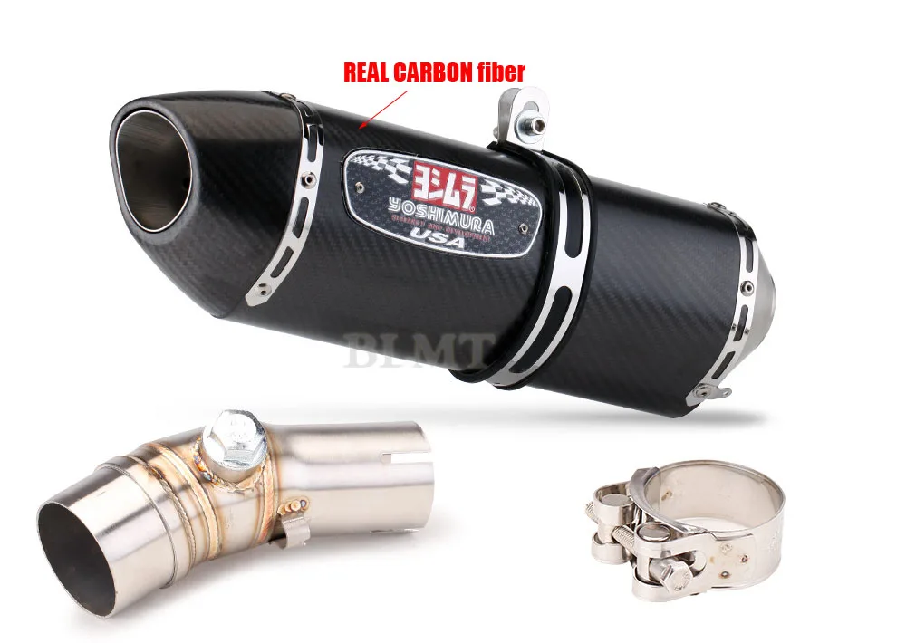 Motorcycle Exhaust Middle Pipe Adapter with YOSHIMURA Muffler  For Kawasaki ER6N ER6F ninja650R Z650 versys 650 ninja 650