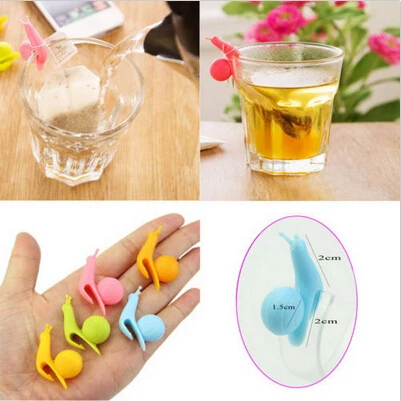 5Pcs Snails Wine Glass Labels Silicone Tea Mug Cup Of Tea Bag Glass Markers Drinking Label Glasses Marker