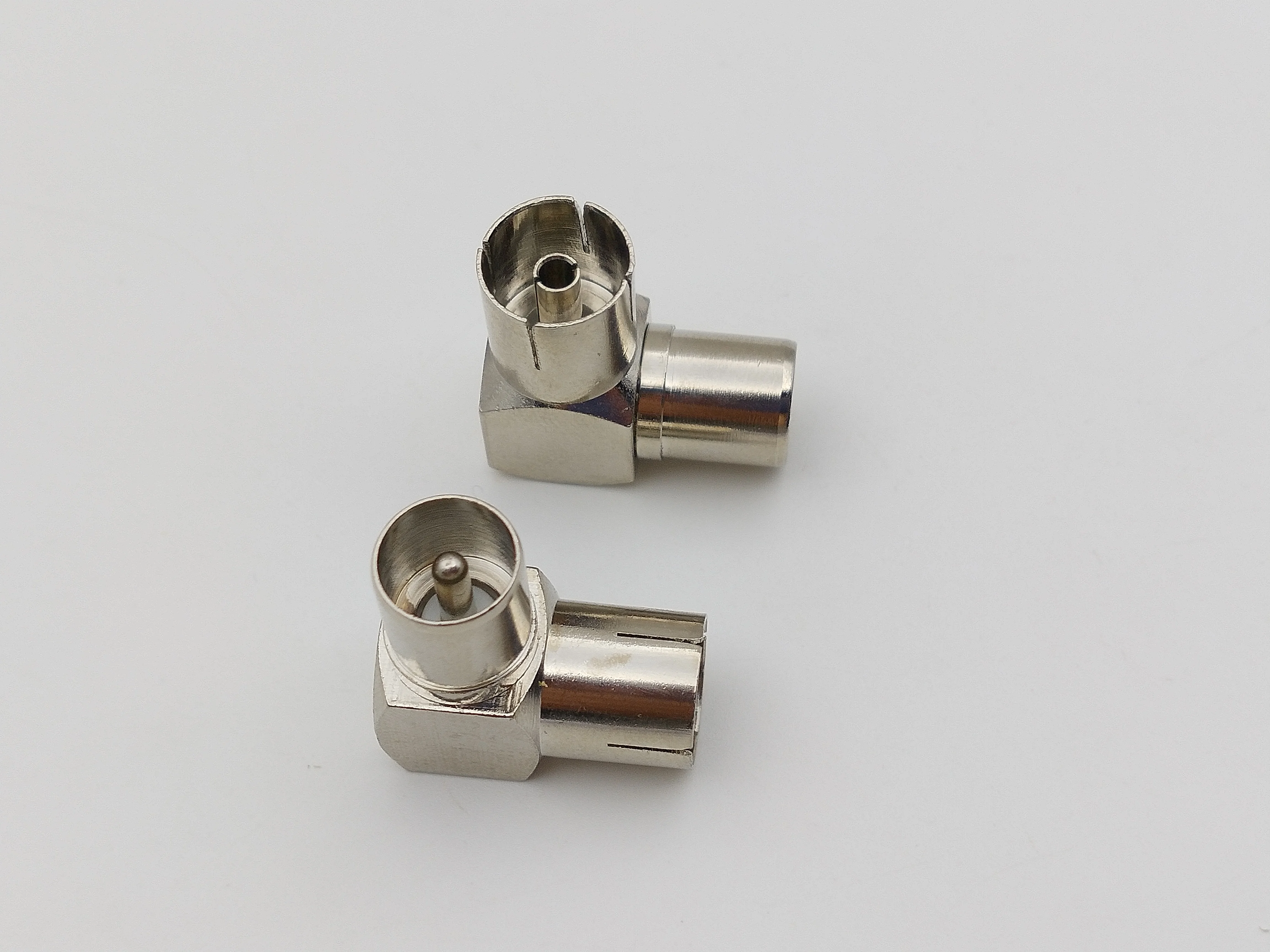 100 pcs copper Right Angle TV Adapter. Male / Female. TV Adapter M/F New image 6