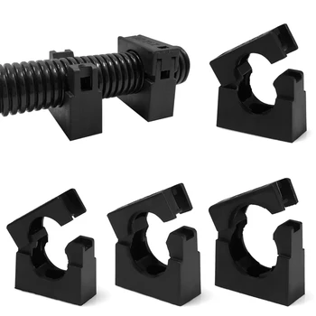 PVC 파이프 클램프 와이어 케이블 고정 홀더 오거나이저, 수도관 지지 벨로우즈 호스 후프 버클 전기 피팅, 10-28mm, 5 개 