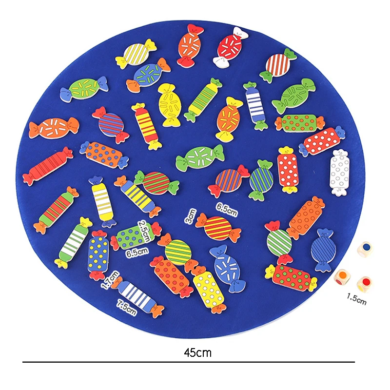 Bambini in legno Candy Game Shape Memory Matching Toy Color Cognition interazione genitore-figlio ragazzo e ragazza giocattolo educativo regalo