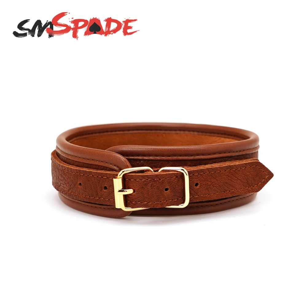 SMSPADE Bondage Leather Collar with Leash Sex Games BDSM Slave Sex Toys Bondage Necklace Adult Toys for Couples