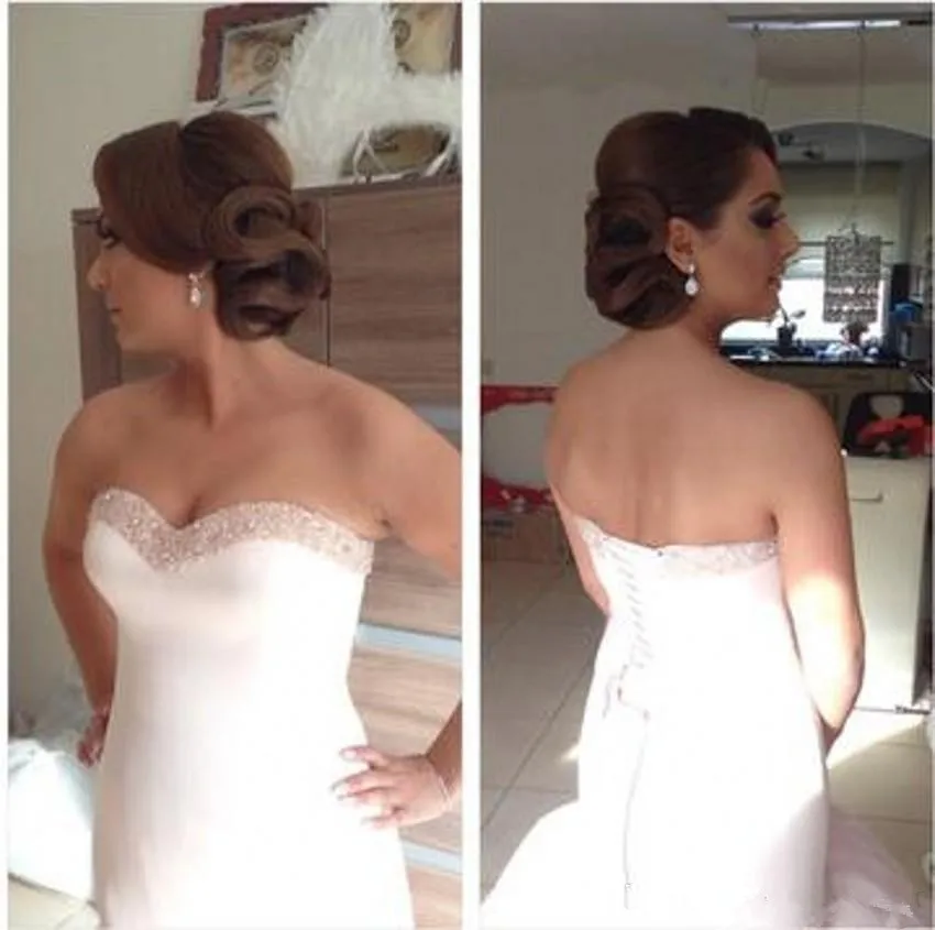 Temperament Special Occasion Sweetheat Mermaid Wedding Dresses 2025 Sleeveless Beading Backless Ivory Color Tulle Wedding Gowns