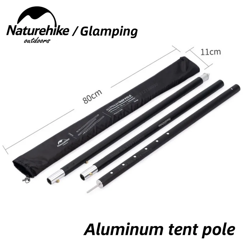 Naturehike Camping Aluminium Alloy Awning Rod Awning Pole Tent Poles Thicken Canopy Support Rod Outdoor Camping Tent Accessories