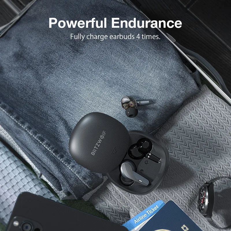 Triple Dynamic Headphone BlitzWolf BW-FYE15 TWS bluetooth-compatible Earphone HiFi Stereo Bass Low Latency Smart Touch HD Calls