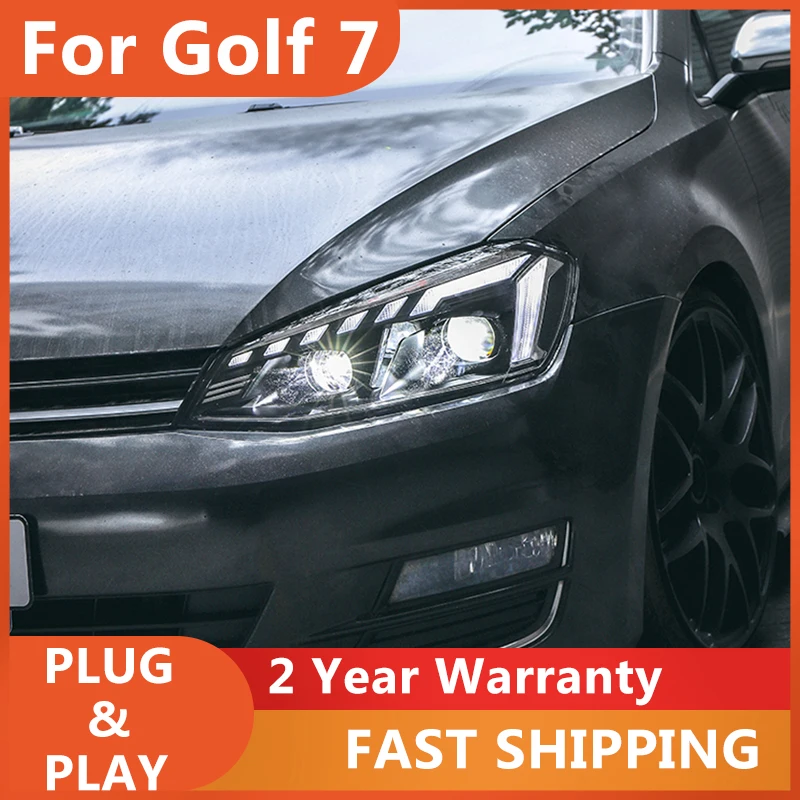 

ALL LED Head Lamp for VW Golf 7 MK7 Headloghts 2013-2017 Golf7 Head Light Rear DRL Fog Brake Turn Signal Reversing
