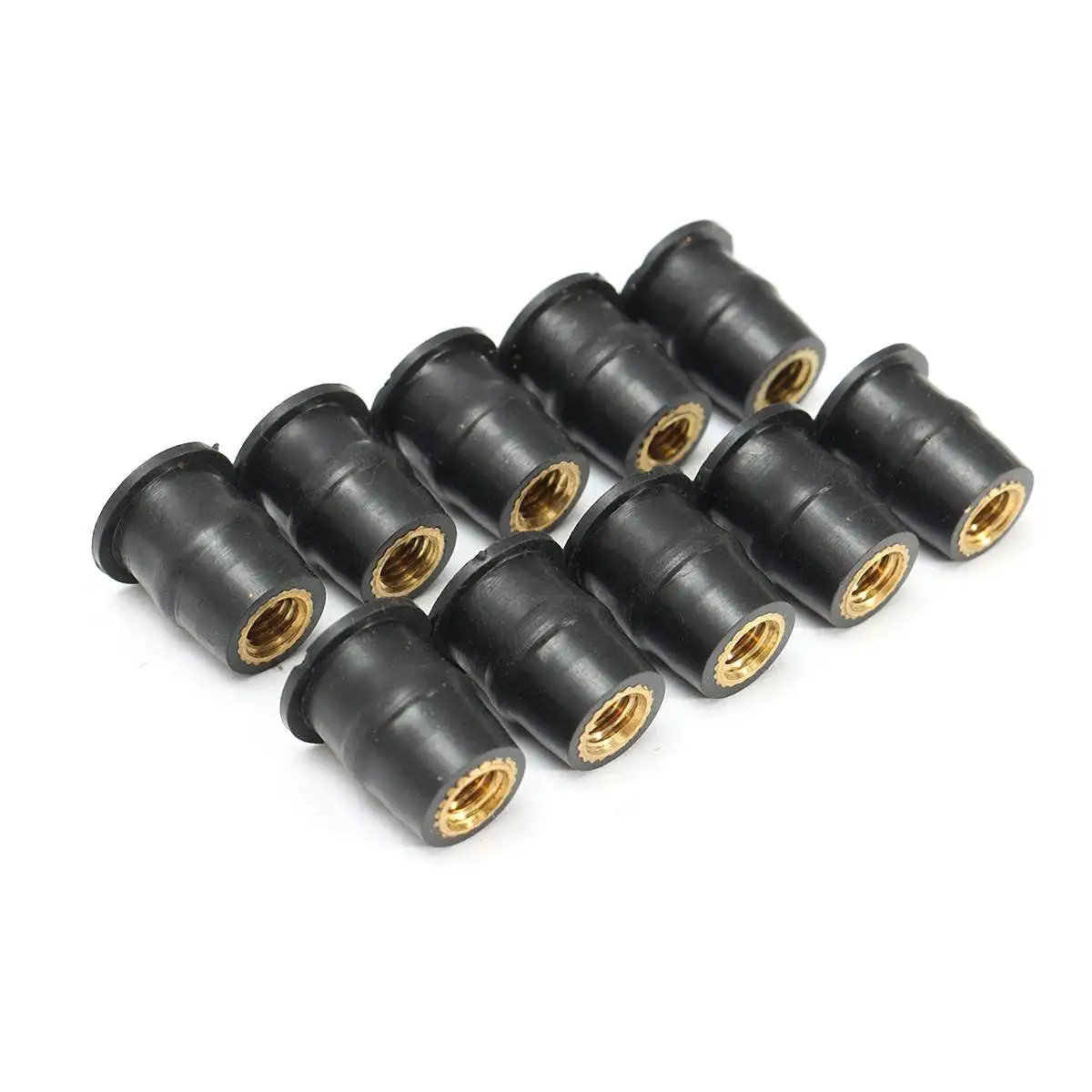 10/20x M4/M5/M6 4/5/6mm Rubber Well Nuts Windscreen Windshield Fairing Cowl Fastener Accessories For Motorcycle