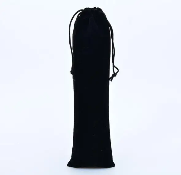 

Portable Tableware Storage Bag Black Velvet Drawstring Travel Carrying Pouch For Straw Cutlery Spoon