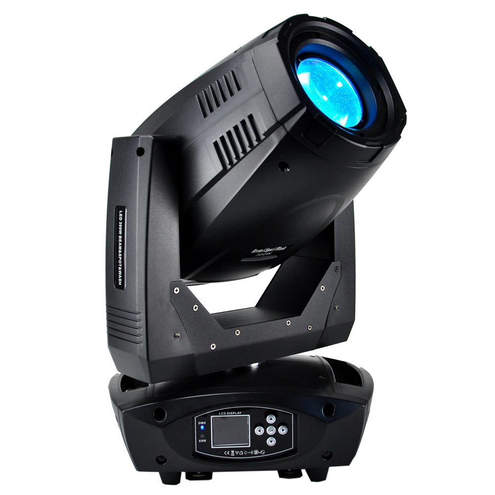 TIPTOP New 300W 3IN1 Led Moving Head Light 18 DMX Channels High Power Led Spot Beam Light with Frost Lens 2 Hanging Hook