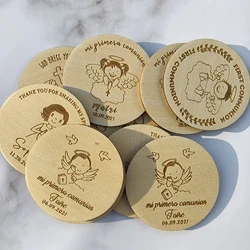 Custom Personalized, Boy, Girl First Communion Wood tags , First Holy Communion Favor Labels, Baptism baby shower