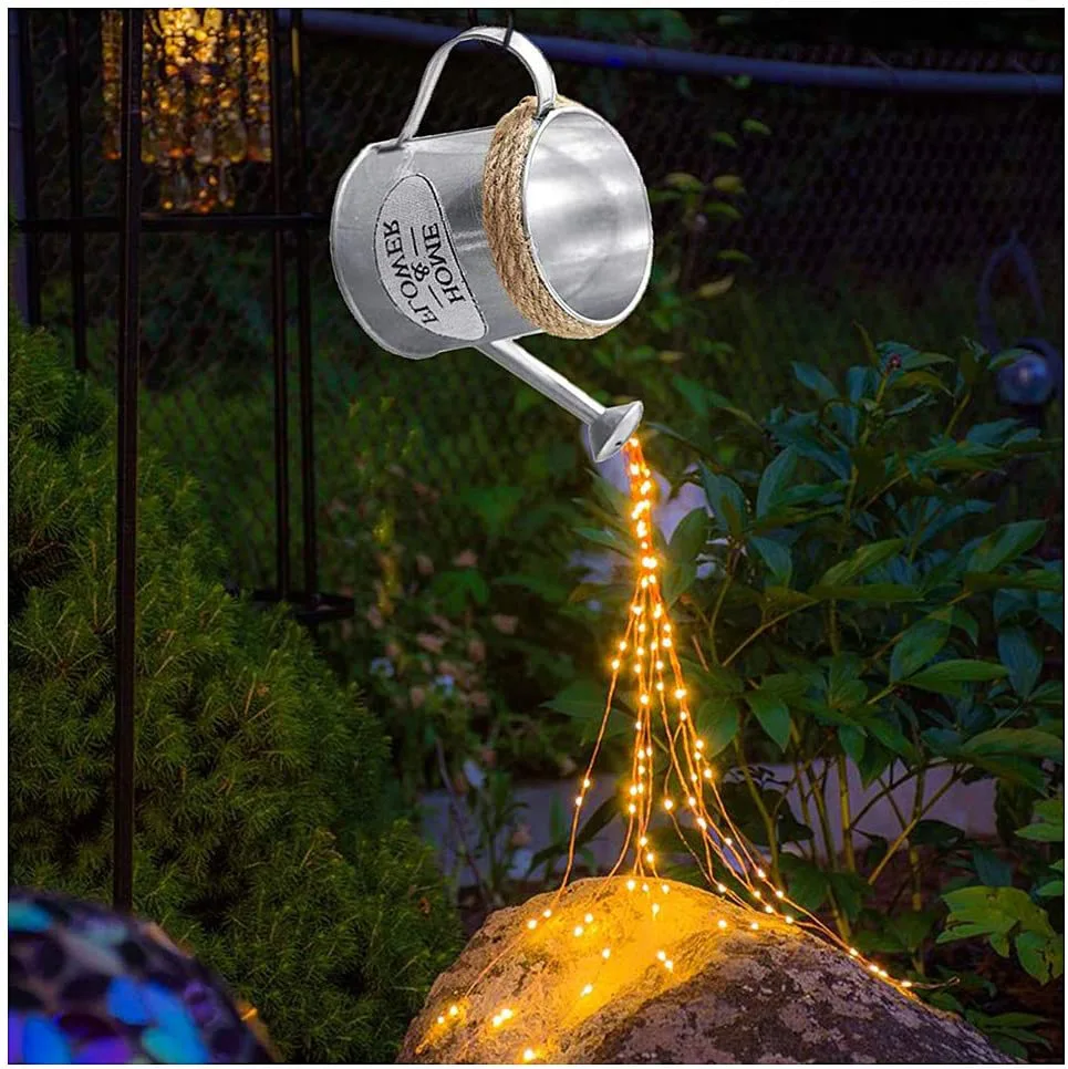 LED Star Shower Lamp Garden Art Light Watering Can Lights Waterfall Lights Outdoor Garden Decor Yard Romantic Atmosphere