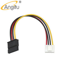Angitu Hikvison Video Sata Power Adapter 4pin to Sata Female/2*sata 15 Pin HDD Cables Hikvision DAHUA Mini VCR IP Camera CCTV