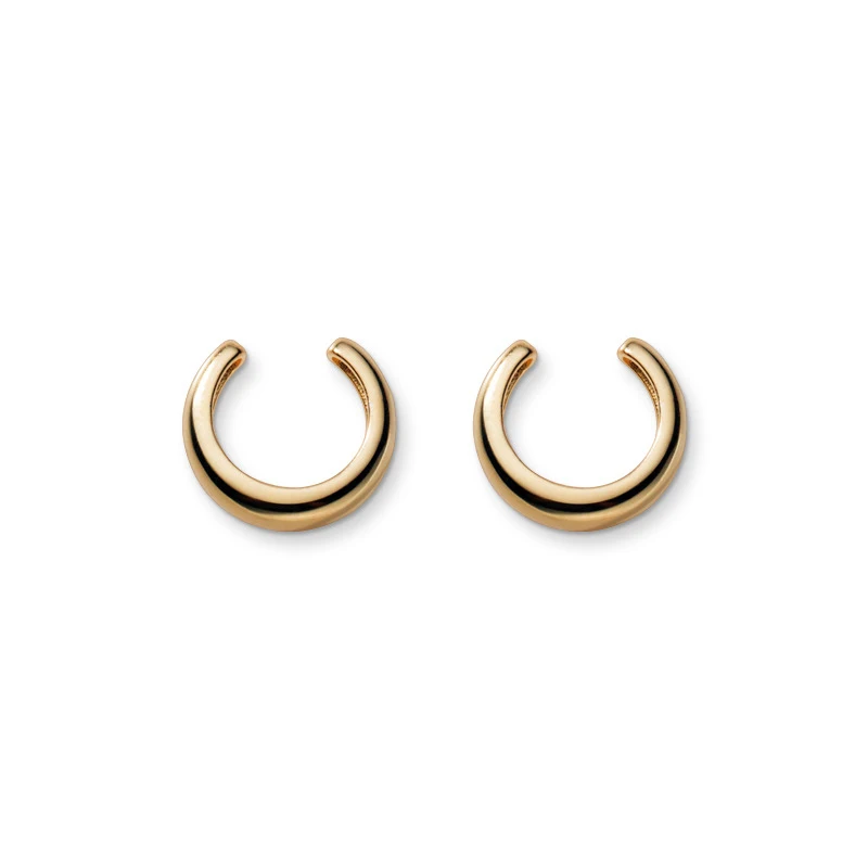 Modian Fashion Minimalistischer Buchstabe Dicker C-Shape 925er Sterlingsilber-Clips-Ohrring für Frauen Edlen Schmuck Brincos Keine durchbohrten Ohren