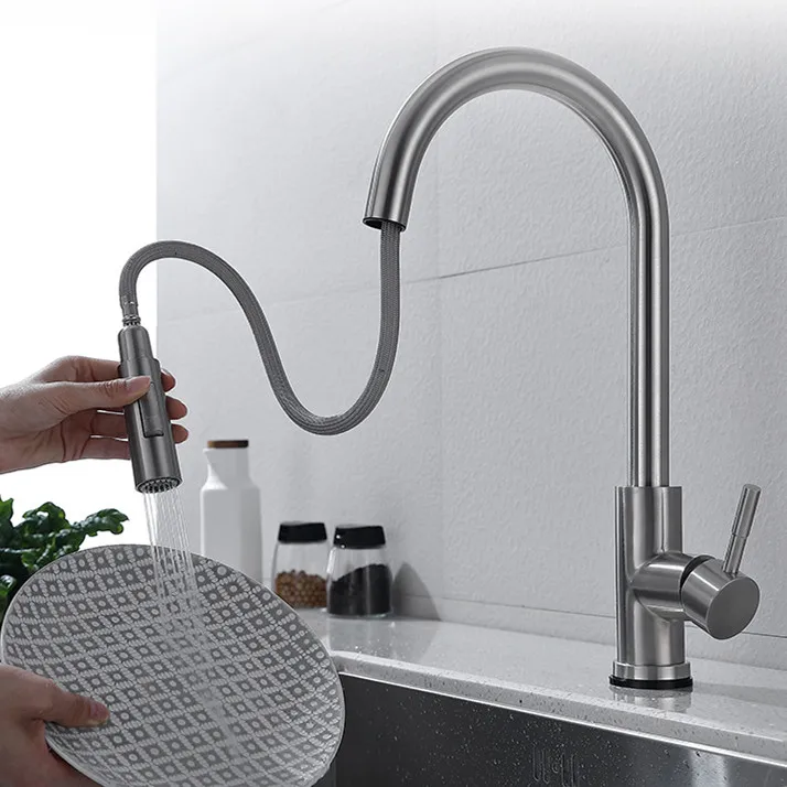 Brushed Touch Kitchen Faucet SDSN Luxury Pull Down Kitchen Sink Faucets Smart Touch Control Kitchen Faucets Sensor Water Faucet
