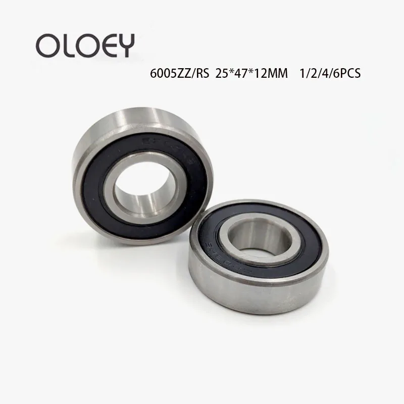 1/2/4/6PCS 6005 6005ZZ 6005RS 6005-2Z 6005Z 6005-2RS ZZ RS RZ 2RZ Deep Groove Ball Bearings 25 x 47 x 12mm High Quality