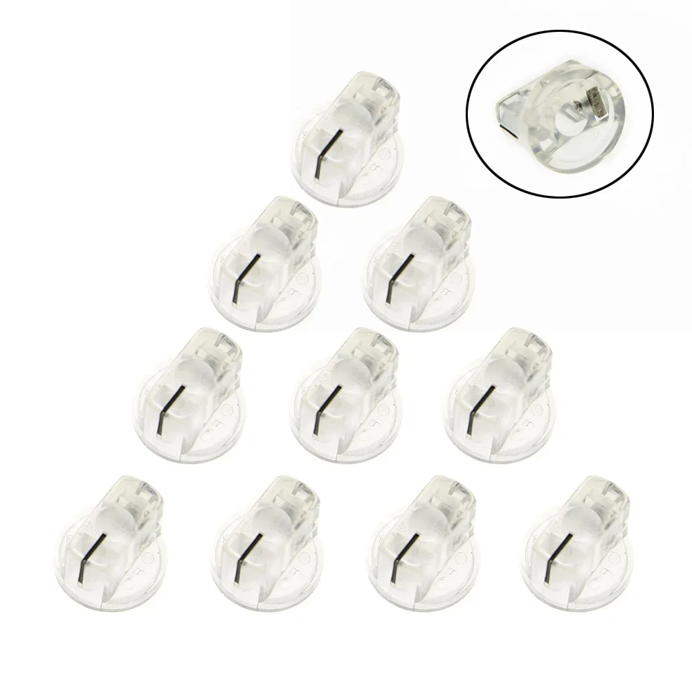 10x Clear Guitar AMP Effect Pedal Knobs Davies 1510 Style Pointer Knob 1/4