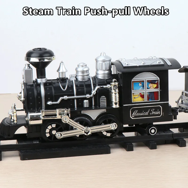 lntelligent Programming Add Water Smoke Remote Control Train 80CM DIY Assembly Parent-Child Interaction Classical Steam RC Toys