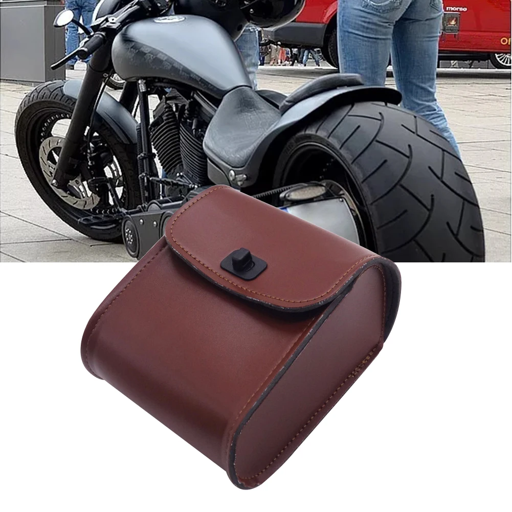 

Motorcycle Bag Saddlebags Travel Bags Suitcase Motorbike Saddle Bag Black Brown Leatherfor Outdoor Riding Motocross back pocket