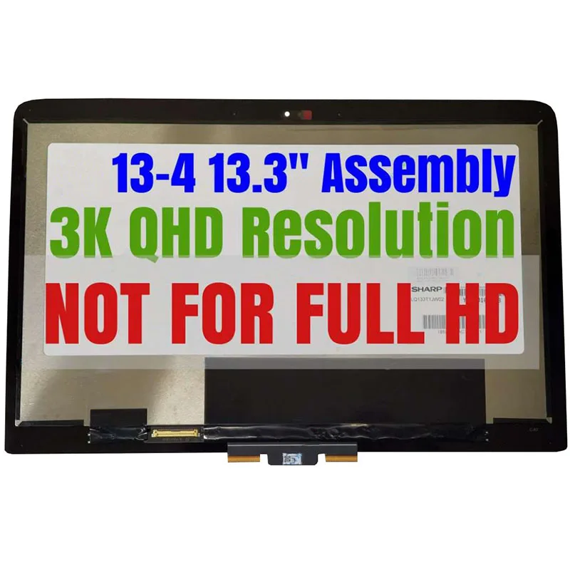 

13.3" qHD qhd 2560x 1440 40pins Touch Screen ASSEMBLY For HP 13-4