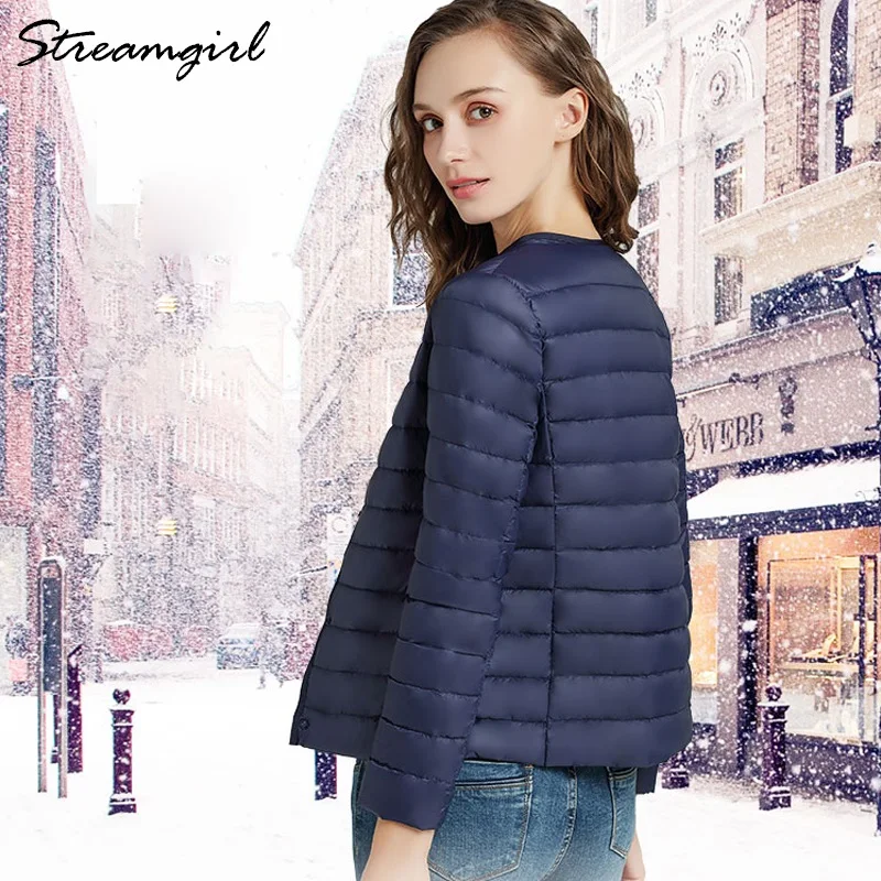 Ultra Thin Down Jacket Women Large Size Pink Womens Lightweight Down Jackets Ultra Light White Coat Warm Short Jackets Women