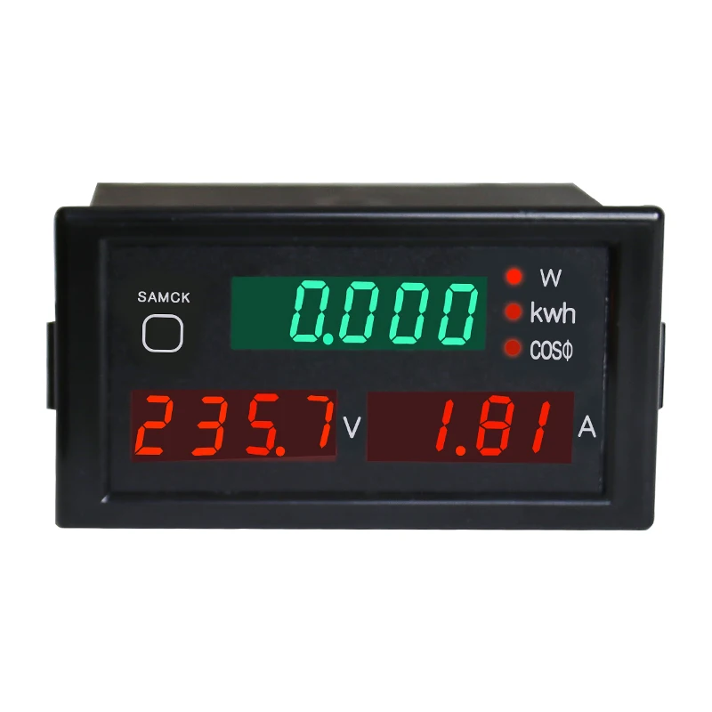 AC 전압계 전류계 KWH 전력 에너지 미터, LED 디지털 전력계, 리셋 기능 포함 전기 미터, 220V, 380V, 100A