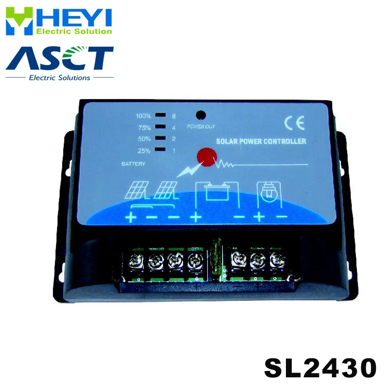 Universal solar charge and discharge controller with battery power indicator 15A SL2430 12V / 24V solar controller pwm