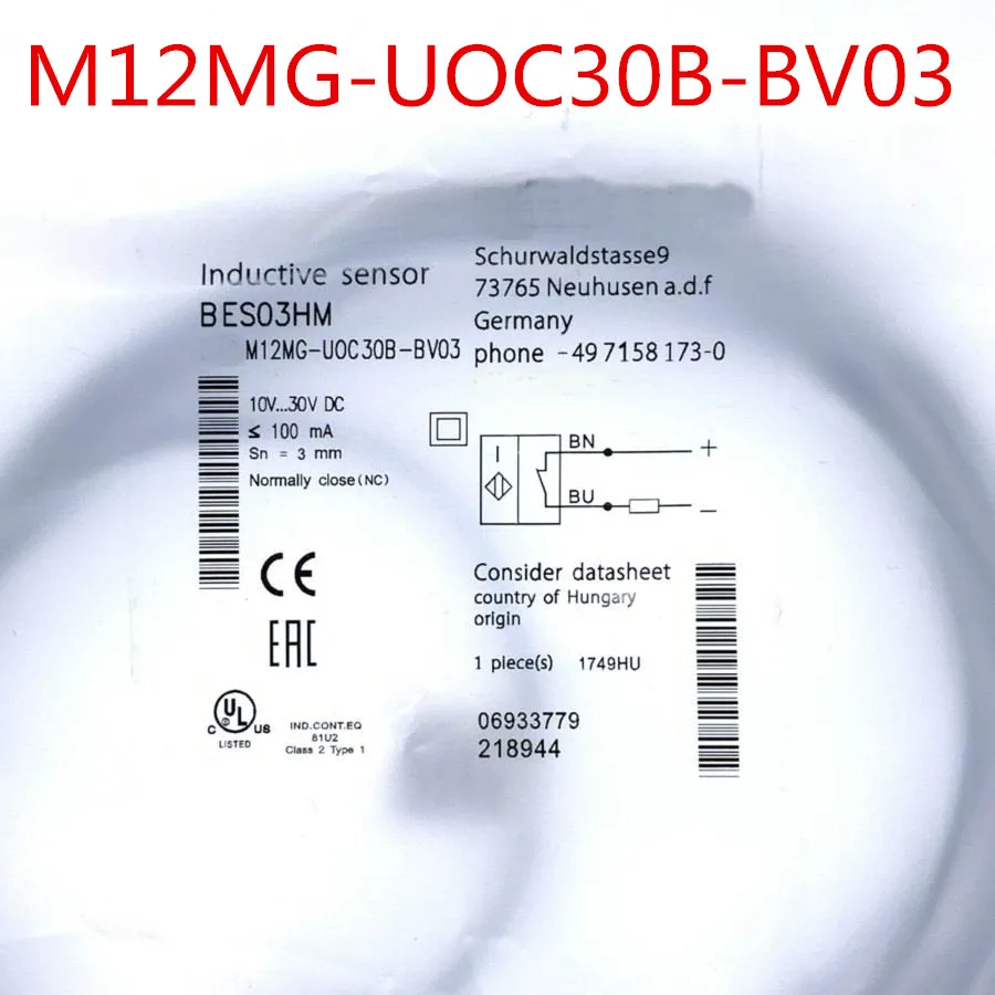 

M12MG-UOC30B-BV03 New High-Quality Switch Sensor Warranty For One Year