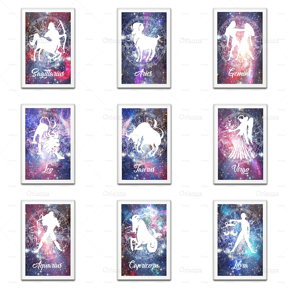 TAURUS VIRGO Zodiac Star Sign ART PRINT Astrology Astrological Poster Wall Picture Home Decor Gift Present Wall Art Prints