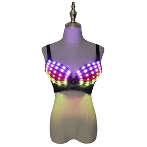 Verwirrter BH mit LED, sexy Unterwäsche für Party, leichter Bauchtanz -BH, leichte Kostüme, helle Bikini -Kleidung 10 Hauptverkäufe LED -Kleid - №10