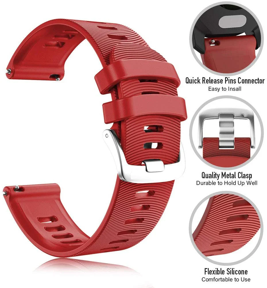 Duszake cinturino per Garmin 245 cinturino sportivo in Silicone cinturino sportivo per Forerunner 245M/645/Vivoactive 3/Venu/Venu SQ bracciale