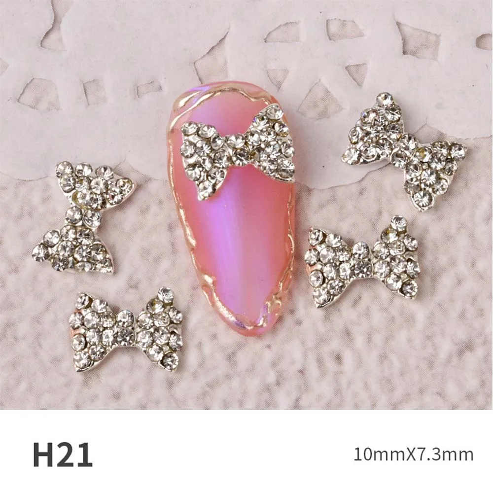 

Shiny Charms Pearl Diamond Manicure Bowknots DIY Nail Art Decorations Bow Nail Rhinestones Crystal Nail Jewelry