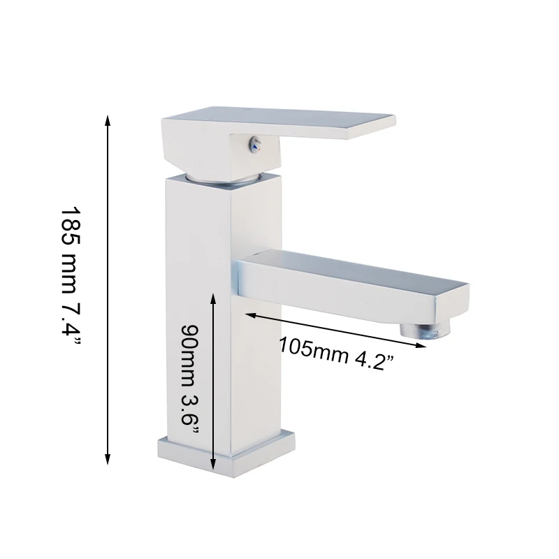 OUBONI Space Aluminum Basin Faucets Bathroom Faucet Single handle Basin Mixer Tap Bath Faucet Brass Sink Water Crane