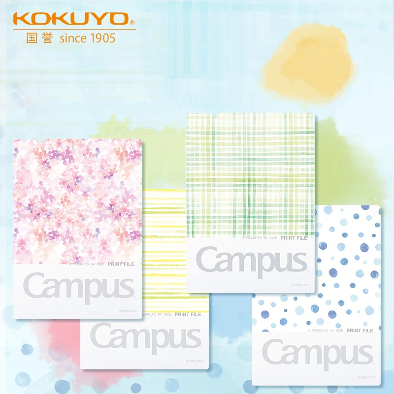 Japan Kokuyo Folder Campus Classification Test Paper Office Contract Bill Storage Oblique Pocket Information Book File Folder A4