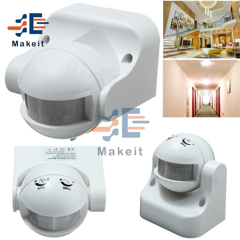 180 Graden Outdoor Pir Infrarood Motion Sensor Detector Beweging Schakelaar Ac 220V-240V IP44 Security Motion Sensor 50Hz 3-2000LUX