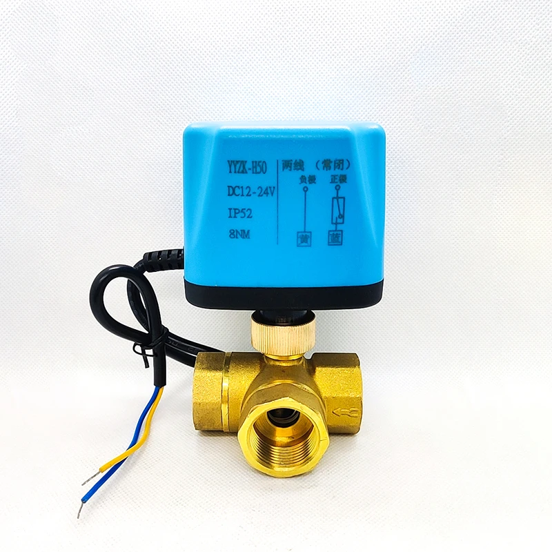 

3/4" Brass Electric Ball Valve Two Wire Three Way Normally Closed Normally Open 220V 24V 12V Switch Valve Water Valve