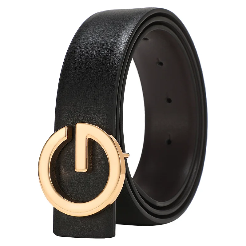 cow genuine leather luxury strap male belts for men women new fashion classice vintage buckle men belt High Quality G 555666