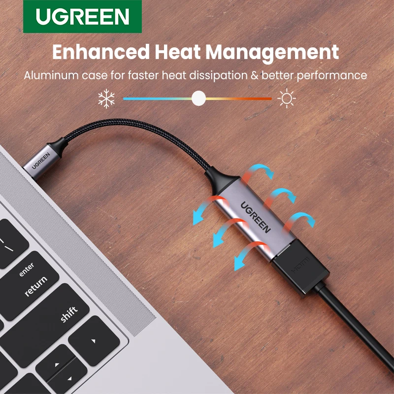 UGREEN USB Type C to HDMI Cable 4K for iPhone 15 USB C HDMI Adapter For PC MacBook Pro Air iPad Samsung Galaxy HUAWEI HDMI Cable