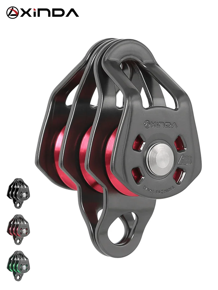 

Xinda Outdoor Three Pulley Cableway Crosses Rock Climbing Rescue To Expand Hoisting Ball Bearing Pulley Block