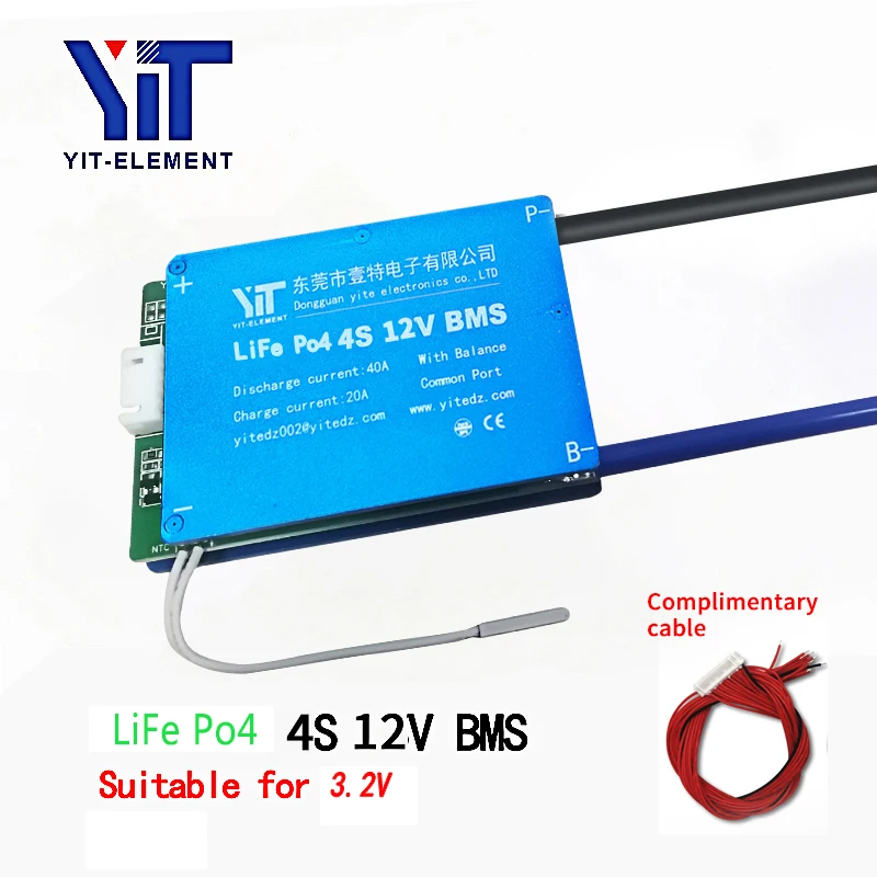 YIT Lifepo4แบตเตอรี่18650 Lifepo4 BMS 4S 100A Balancer สำหรับ3.2V 25A-200A Power Bank Solar 21700แบตเตอรี่ลิเธียม