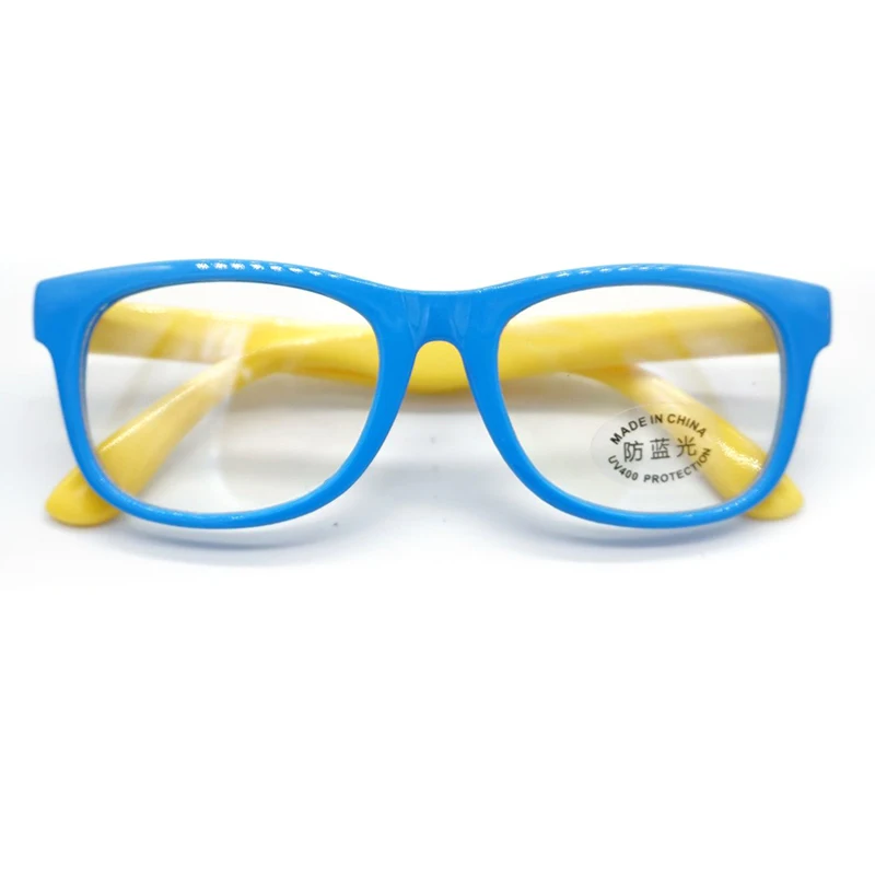 Gafas antiluz azul para niños, gafas reflectantes de bloqueo transparente a la moda para niños y niñas, gafas con montura suave de silicona