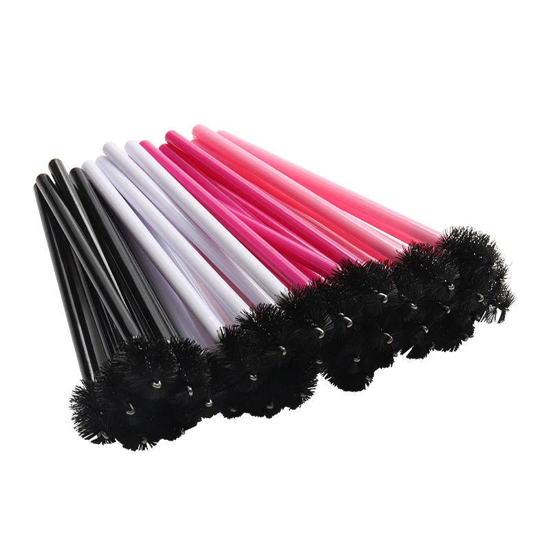 50Pcs Micro Apple Eyelash Brush Mascara Wands Applicator Grafting Eyelash Professional make-up Curling Comb Beauty Brushes Tools